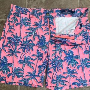 Vineyard Vines Tropical Pink and Blue Breaker Shorts